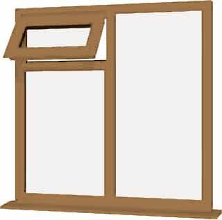 Irish Oak uPVC Window - Design 14