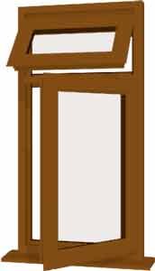 Oak uPVC Window - Design 93