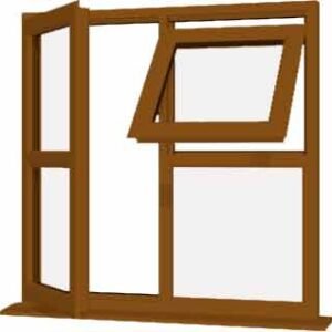 Oak uPVC Window - Design 11