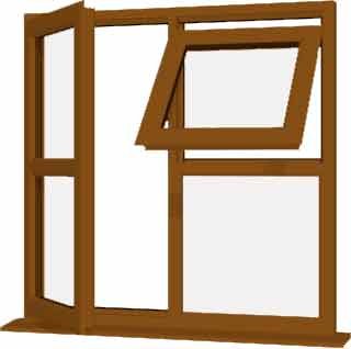 Oak uPVC Window - Design 11