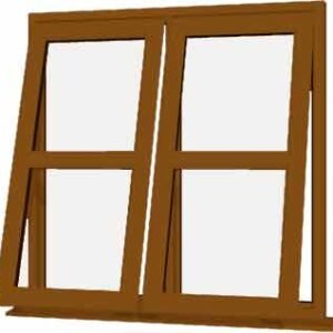 Oak uPVC Window - Design 9