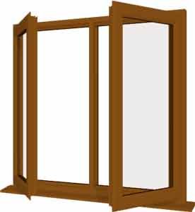 Oak uPVC Window - Design 91