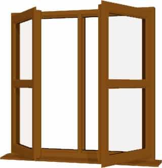Oak uPVC Window - Design 8