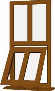 Oak uPVC Window - Design 7