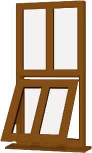 Oak uPVC Window - Design 7