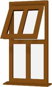 Oak uPVC Window - Design 6