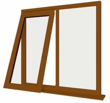 Oak uPVC Window - Design 88