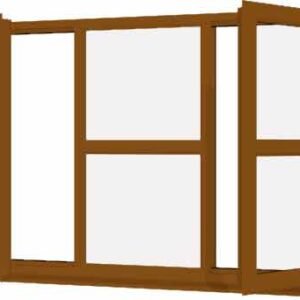 Oak uPVC Window - Design 5