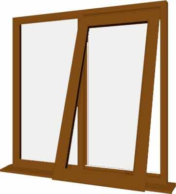 Oak uPVC Window - Design 87