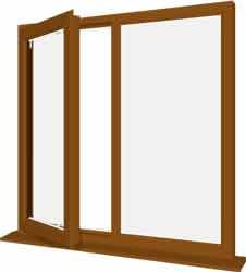Oak uPVC Window - Design 86