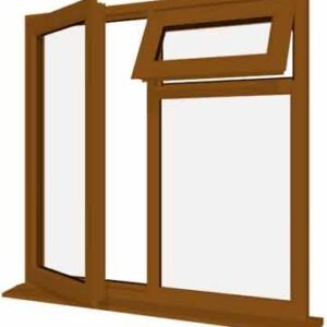 Oak uPVC Window - Design 84