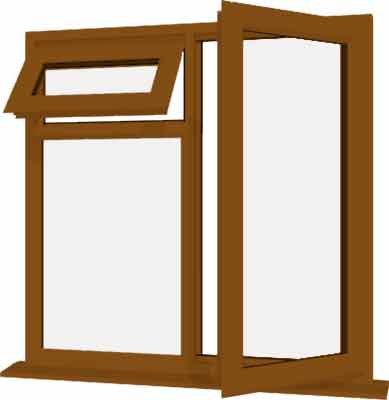 Oak uPVC Window - Design 83