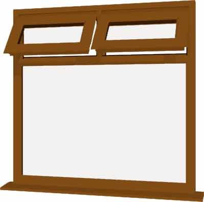 Oak uPVC Window - Design 82
