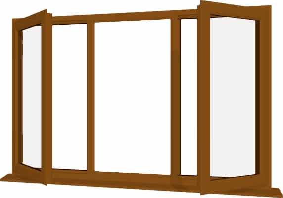 Oak uPVC Window - Design 80