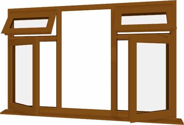 Oak uPVC Window - Design 79