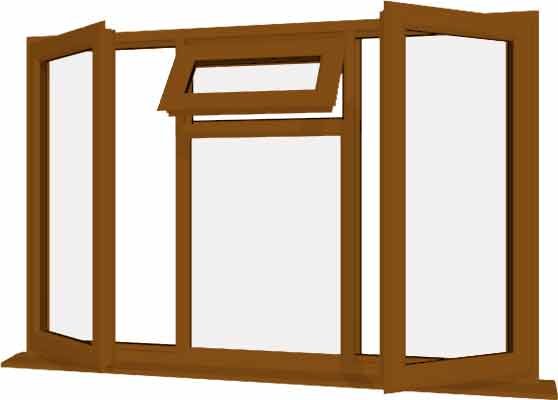 Oak uPVC Window - Design 78