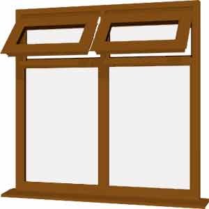 Oak uPVC Window - Design 75