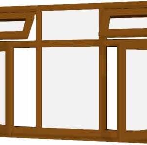 Oak uPVC Window - Design 73