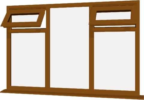 Oak uPVC Window - Design 72
