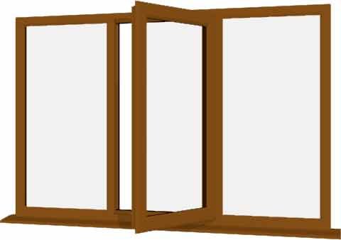 Oak uPVC Window - Design 70
