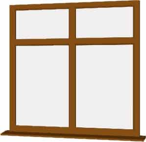 Oak uPVC Window - Design 67