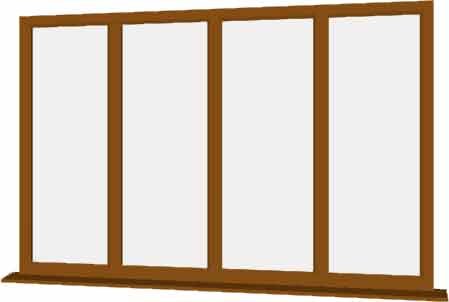 Oak uPVC Window - Design 66
