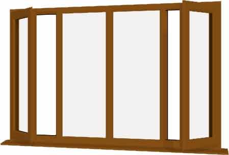 Oak uPVC Window - Design 65