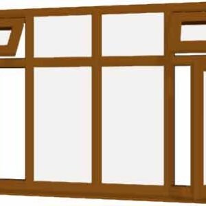 Oak uPVC Window - Design 64