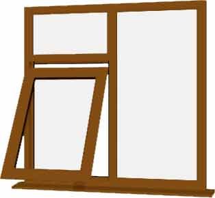 Oak uPVC Window - Design 63