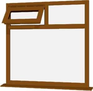 Oak uPVC Window - Design 60