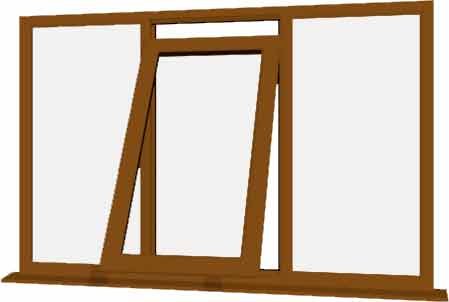 Oak uPVC Window - Design 58