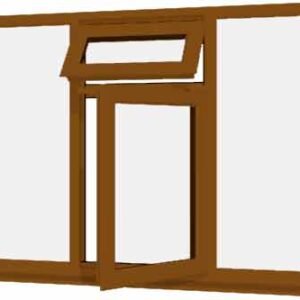 Oak uPVC Window - Design 57