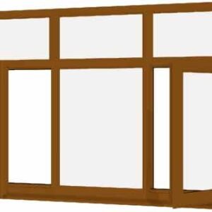 Oak uPVC Window - Design 54