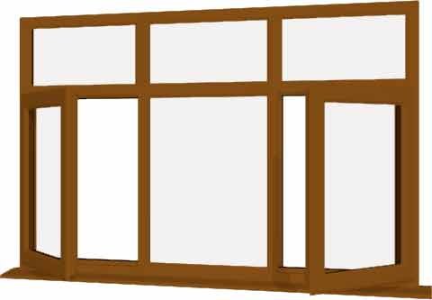 Oak uPVC Window - Design 54