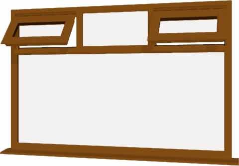 Oak uPVC Window - Design 53
