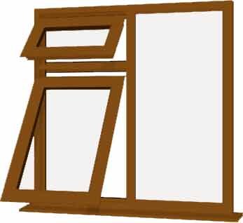 Oak uPVC Window - Design 48