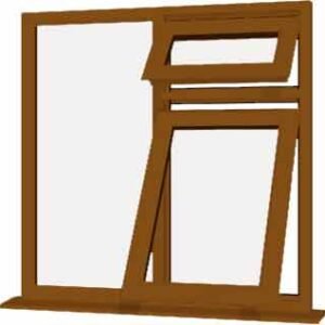 Oak uPVC Window - Design 47