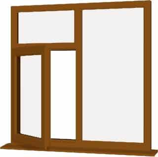 Oak uPVC Window - Design 46