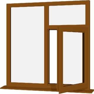 Oak uPVC Window - Design 45