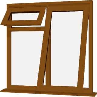 Oak uPVC Window - Design 44