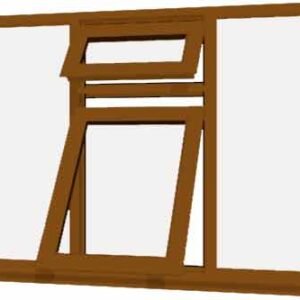 Oak uPVC Window - Design 42