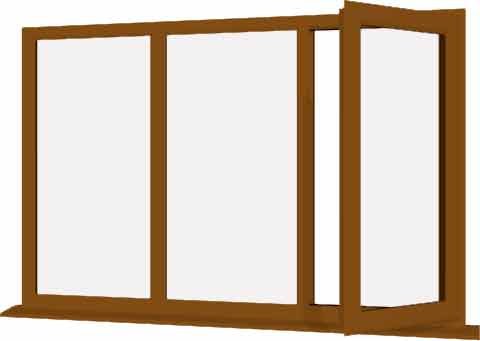 Oak uPVC Window - Design 40