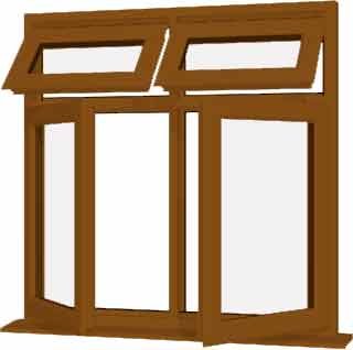 Oak uPVC Window - Design 39