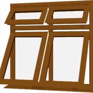 Oak uPVC Window - Design 38