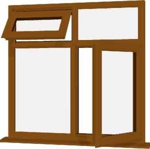 Oak uPVC Window - Design 36