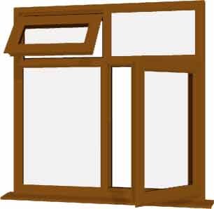 Oak uPVC Window - Design 36
