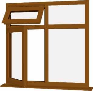 Oak uPVC Window - Design 35