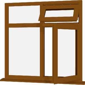 Oak uPVC Window - Design 34