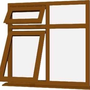 Oak uPVC Window - Design 33