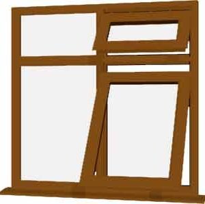 Oak uPVC Window - Design 32